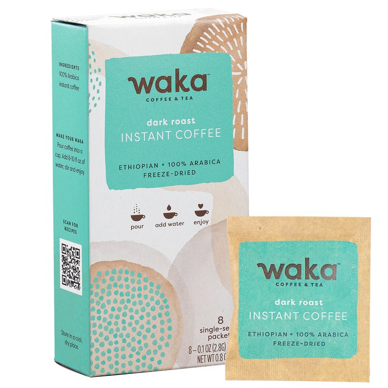Waka Dark Roast Single-Serve Premium Instant Coffee