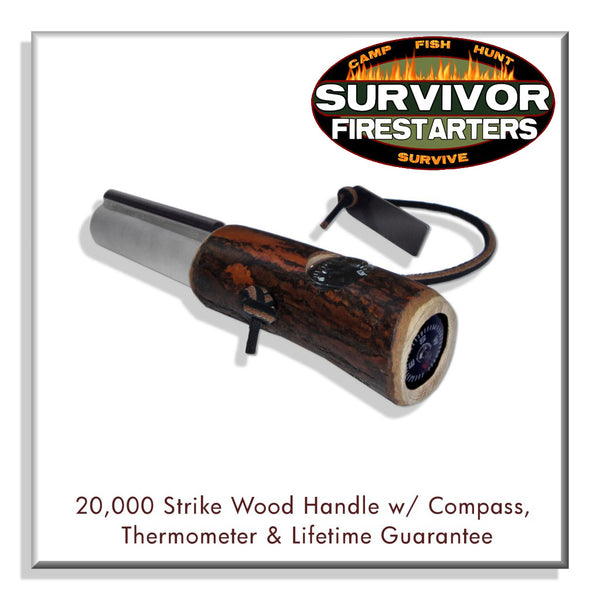 Survivor Firestarter- Wooden Handle 20,000 Strikes
