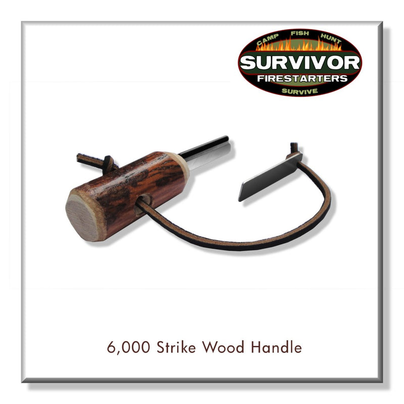 Survivor Firestarter- Wooden Handle 6,000 Strikes