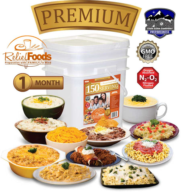 Relief Foods - Premium All Entree Bucket - 150 Servings
